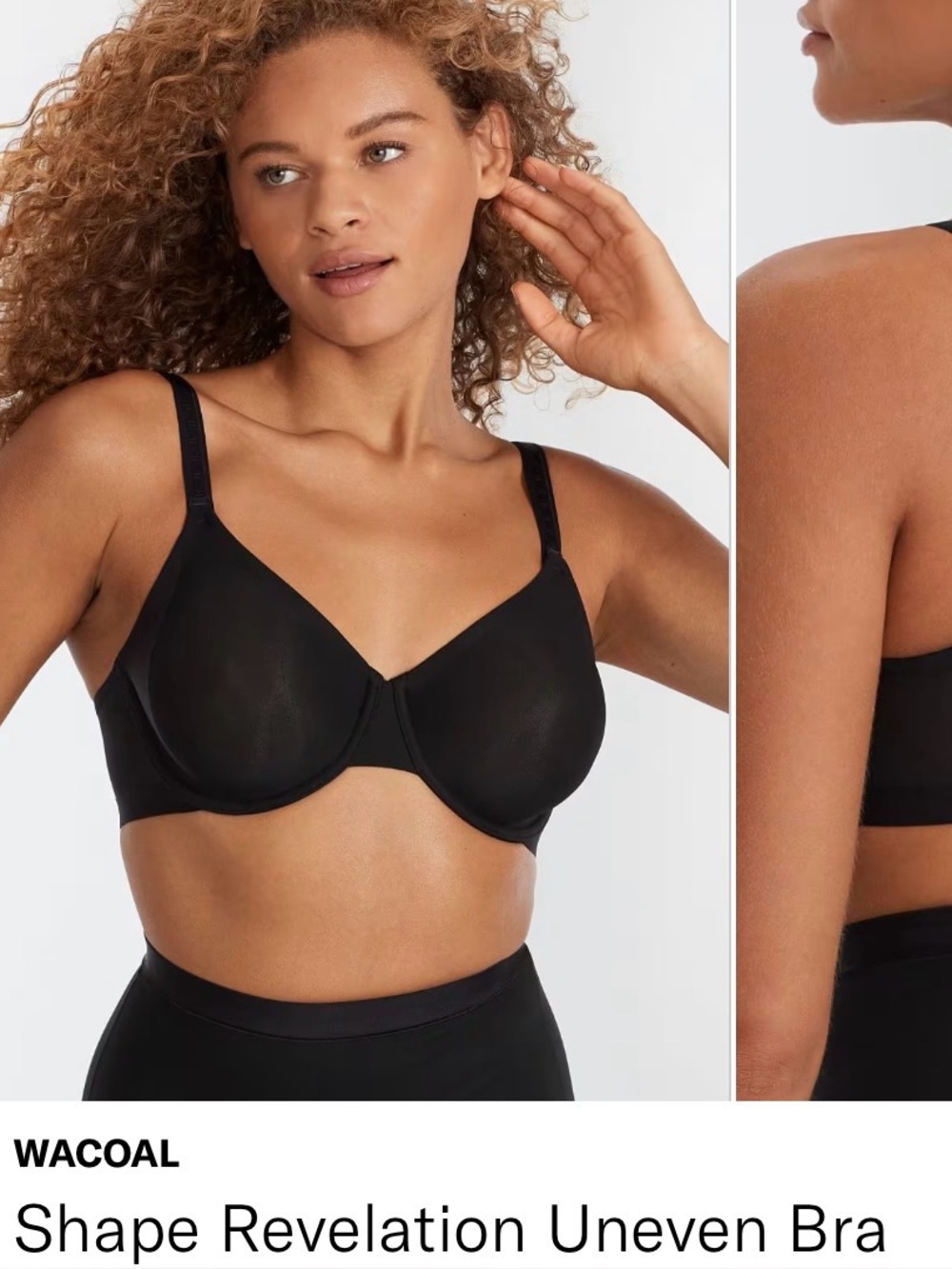 Wacoal Shape Revelation Uneven Bra in Black 40C